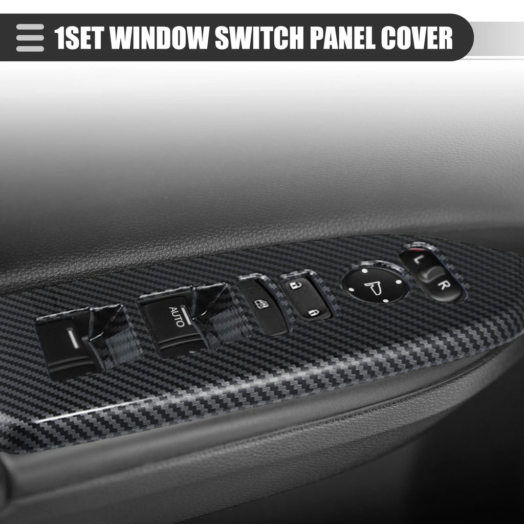 Set of 1 Window Switch Panel Cover Trim ABS for Honda CR-V (2017–2022) Carbon Fiber