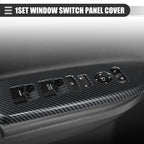 Set of 1 Window Switch Panel Cover Trim ABS for Honda CR-V (2017–2022) Carbon Fiber