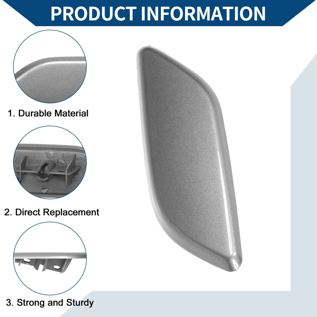 Front Left Washer Nozzle Cover Cap for Honda Accord VIII (2008–2012) Dark Gray