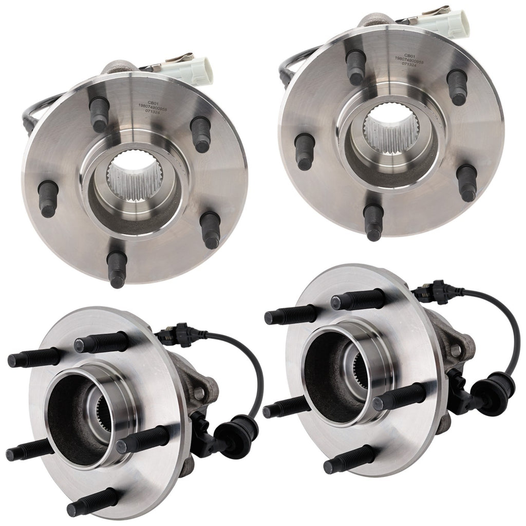Set of 4 ABS Wheel Hubs for Chevy Vue