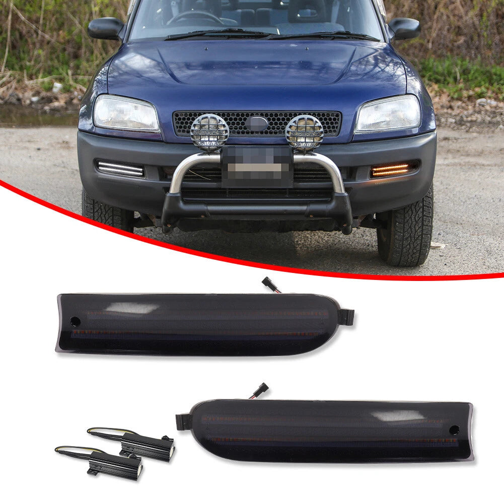 2X Smoke Sequential Switchback LED Signal Lights for Toyota RAV4 (1996–1997)