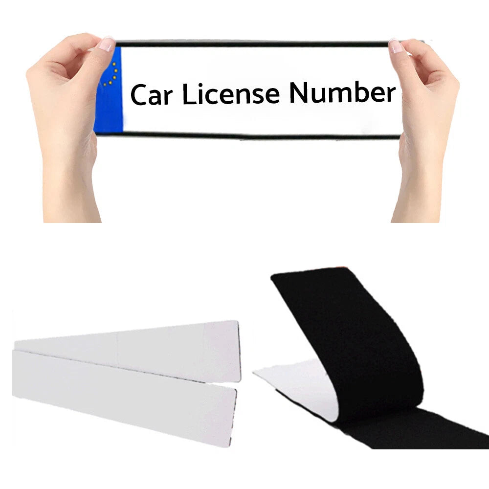 Adhesive License Plate Holder for Universal 500x100mm Cars (Fits Most Models)