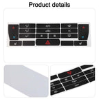 Climate Control Decals for Push Button Type Vehicles