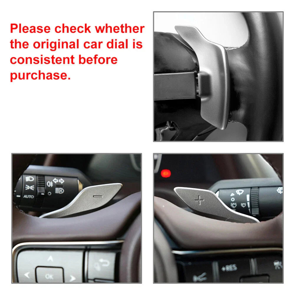 Steering Wheel Shift Paddle Extensions for Lexus RX NX UX LX ES LS RZ LM Red