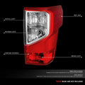 Right Side Taillight for Nissan Titan XD (2016–2023) OE Style Chrome Housing Red Lens