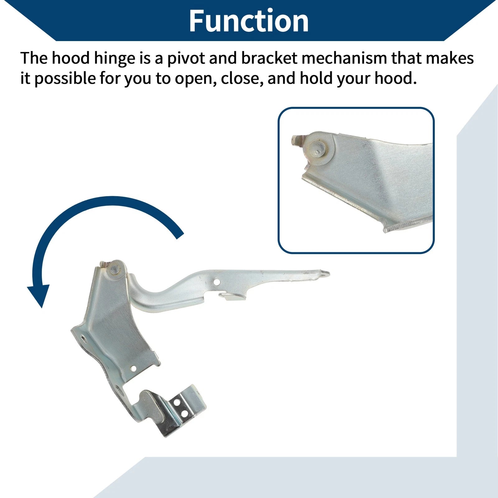 Hood Hinges for Toyota Tacoma (2015–2022) 1 Pair No. 5341004020
