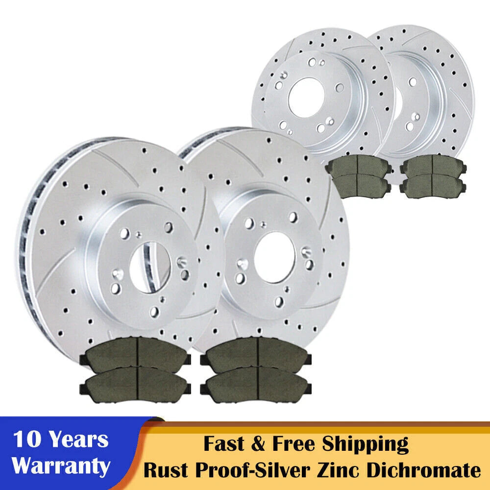 Drilled Slotted Rotors and Brake Pads for Honda Accord (2011–2012)