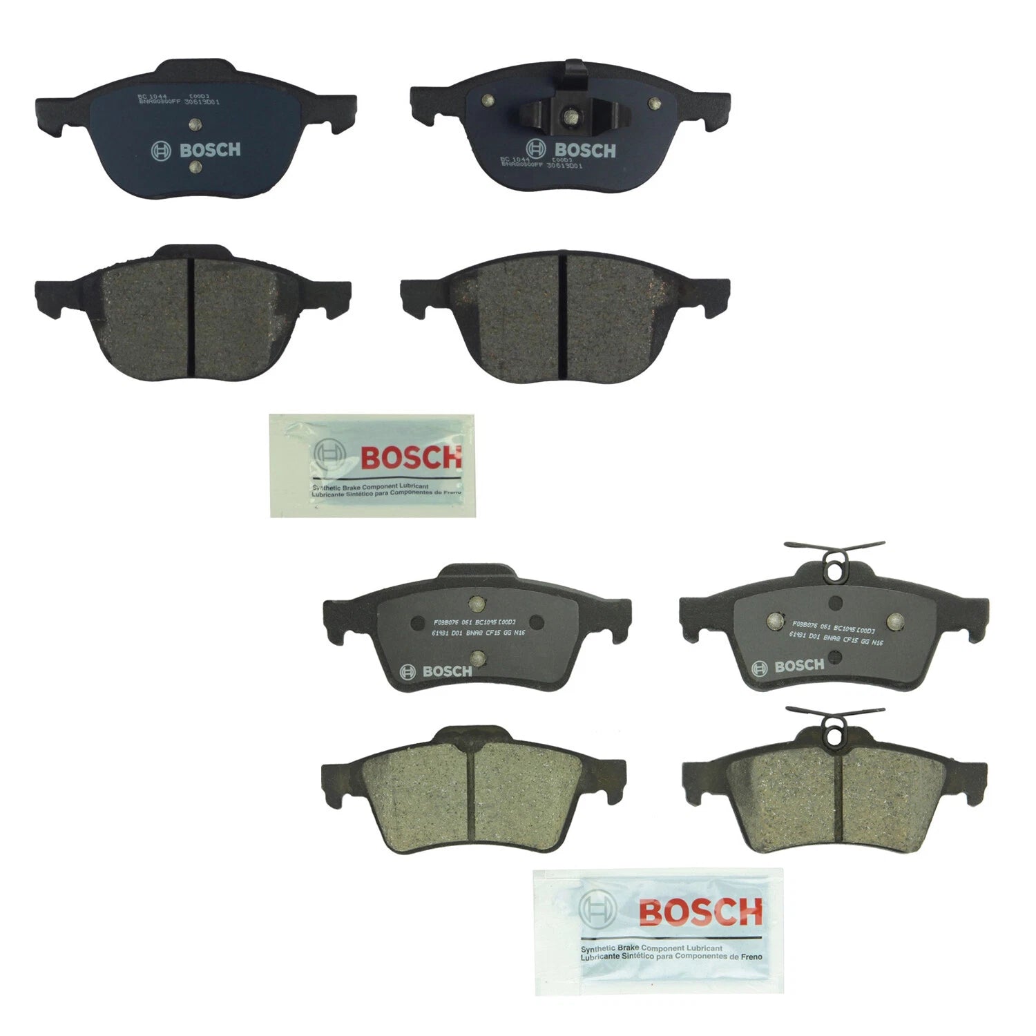 Bosch Quietcast Ceramic Disc Brake Pad Kit for Volvo C30 C70, Ford Focus (2006–2010)