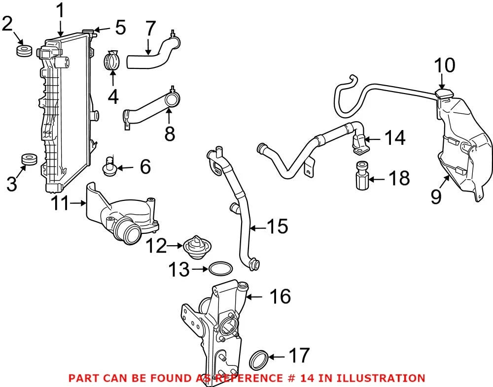 OEM Engine Coolant Overflow Hose for Dodge Ram 2500 3500 (2003–2023)