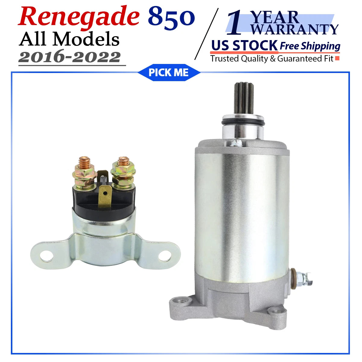 Starter for Can-Am Renegade 850 (2016–2022) with Relay