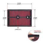 Drop-In Replacement Air Filter for Volkswagen Audi Seat Skoda (2012–2019) 33-3004