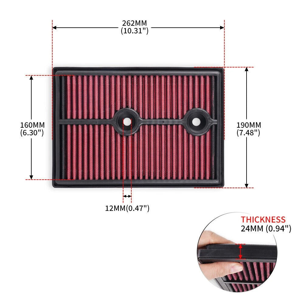 Drop-In Replacement Air Filter for Volkswagen Audi Seat Skoda (2012–2019) 33-3004