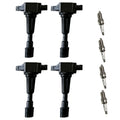 Set of 4 Ignition Coils & Spark Plugs for Mazda 2 (2011–2014)