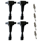 Set of 4 Ignition Coils & Spark Plugs for Mazda 2 (2011–2014)