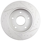 Set of 2 Slotted Rear Brake Rotors for Honda Civic, Prelude