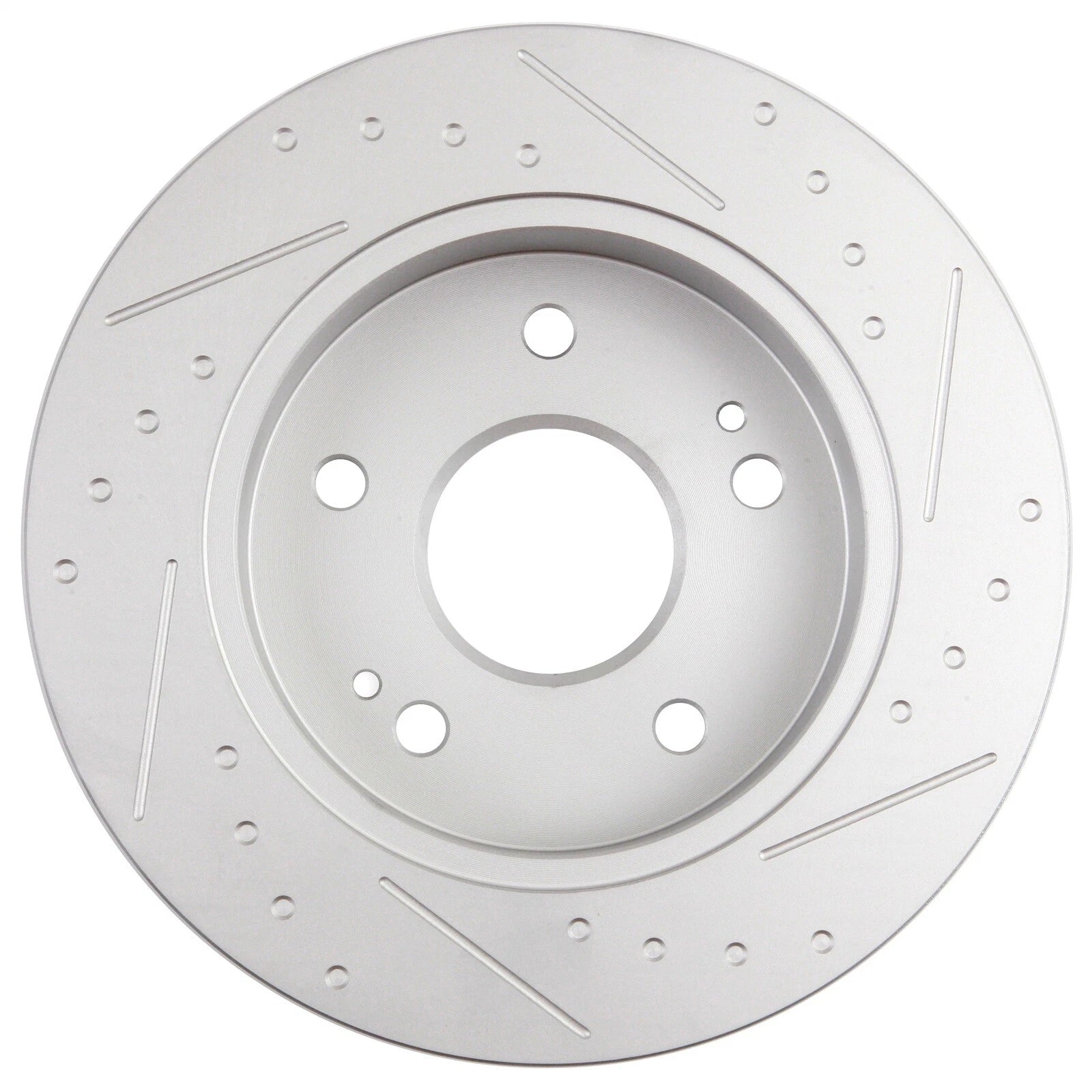 Set of 2 Slotted Rear Brake Rotors for Honda Civic, Prelude