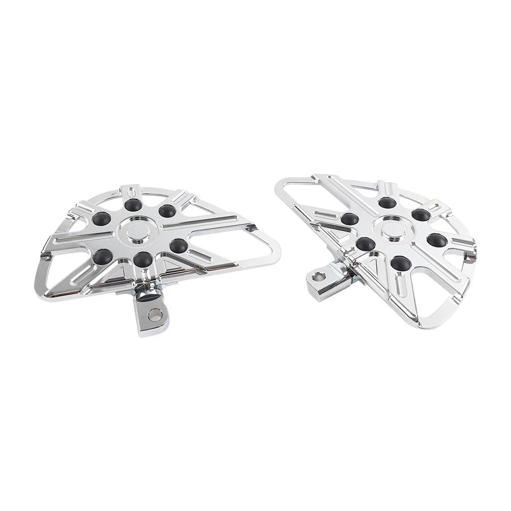 Pair Rear Passenger Footrest Floorboard Chrome for Harley Touring Softail