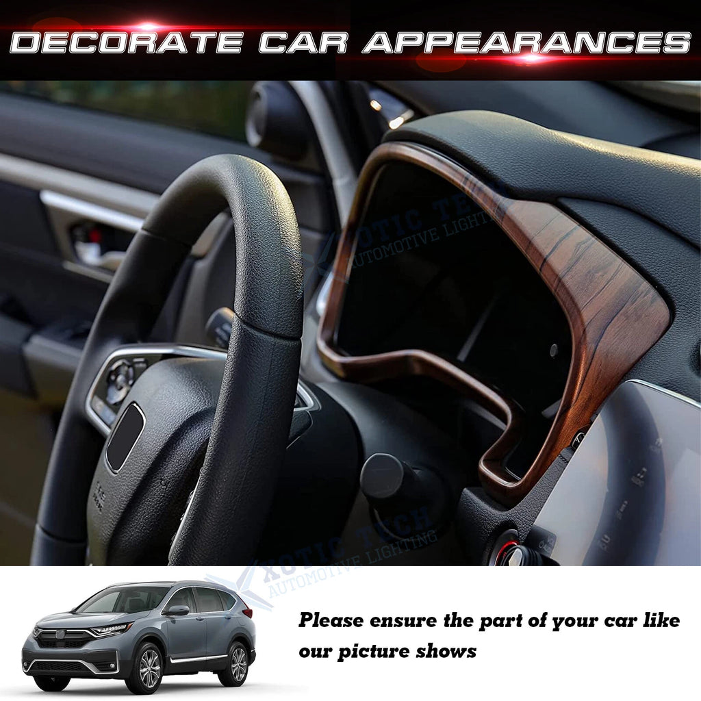 Peach Wood Grain Dashboard Instrument Frame Cover Trim for Honda CR-V (2017-2022)