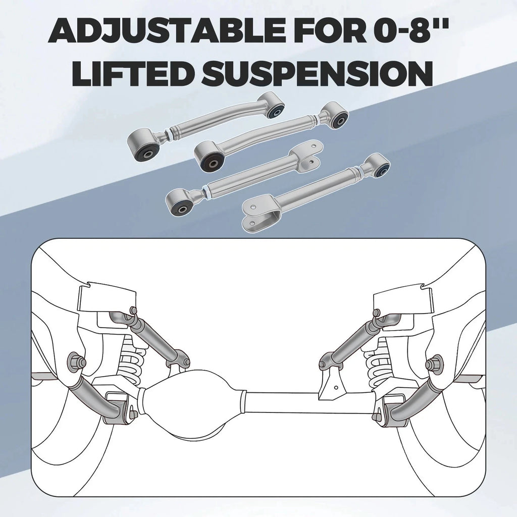 Adjustable Control Arms for Jeep Cherokee XJ (1984–2001) & Wrangler TJ (1997–2006)