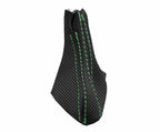 Automatic Shift Boot Cover for Volvo XC90 (2003–2014) Carbon Fiber Green Stitch