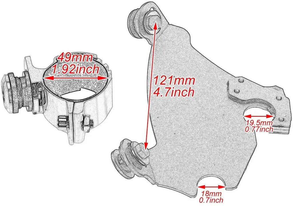 Gauntlet Headlight Fairing Mount for Harley Sportster 883 1200 48 72 (1988-)