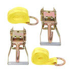 2X Wheel Lift Straps with 2" Ratchets for Tow Trucks (3333 lbs Capacity)