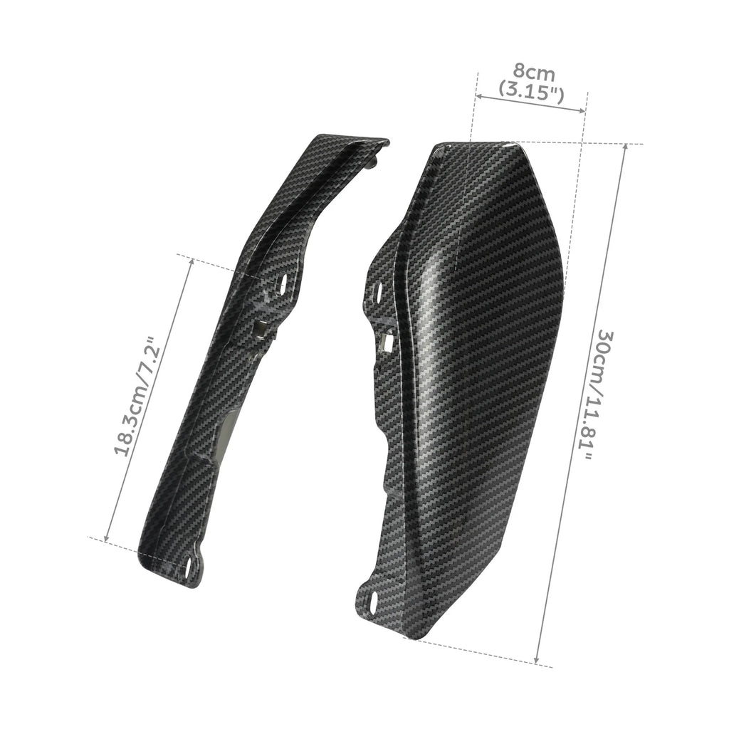 Carbon Fiber Vivid Black Mid-Frame Air Deflector for Harley Touring (2009–2023)