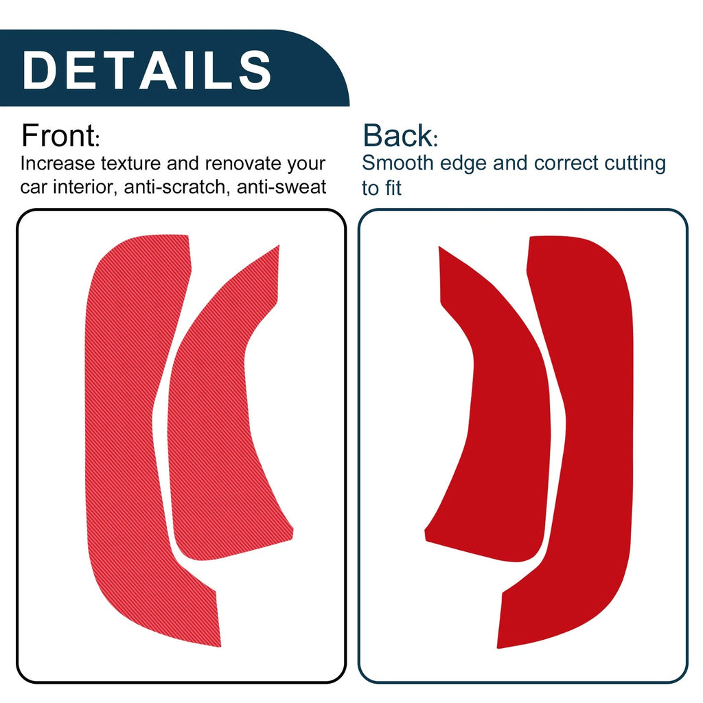 Set of 4 Car Door Anti Kick Pads for Mazda 3 Fastback Sedan (2019–2025) Carbon Fiber Red