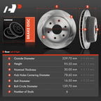 Rear Disc Brake Rotors for Chevy Silverado 1500 GMC Sierra 1500 (2001–2006)