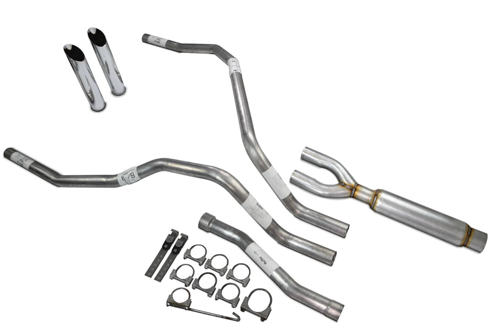 Dual Exhaust Glasspack Slash Cut Tip for Nissan Titan (2004–2006)