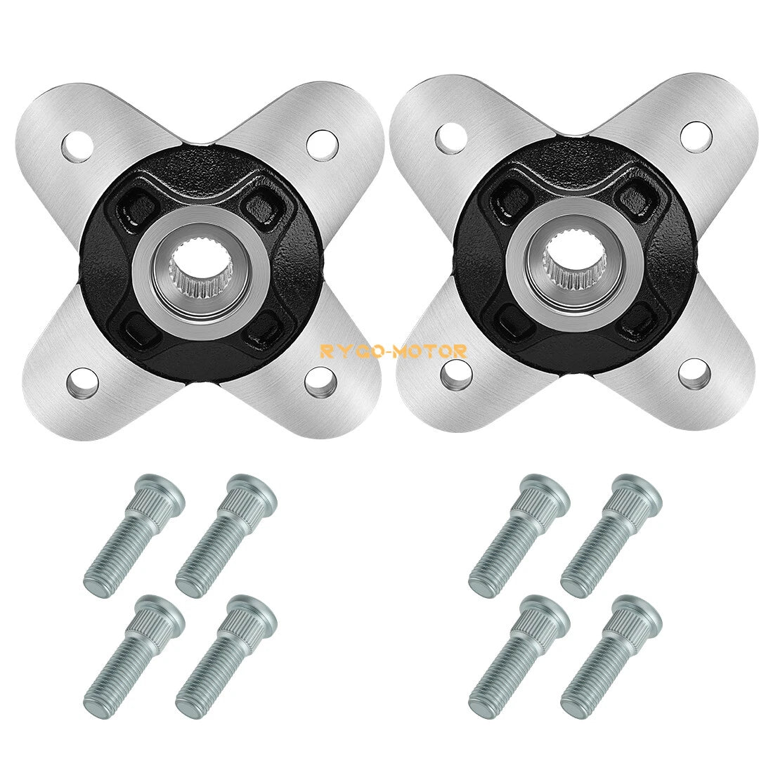 2 Front/Rear Wheel Hubs w/Bolt for Polaris RZR S 1000/S4 1000 (2016–2017, 2019–2025)