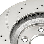 Front Drilled Slotted Brake Rotors for 2012-2014 Ford Mustang V6 3.7L (2012–2014)