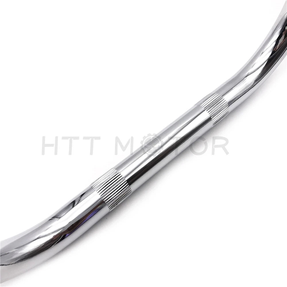 7/8" Chrome Motorcycle Drag Bar Handlebar for Harley Honda Suzuki Yamaha