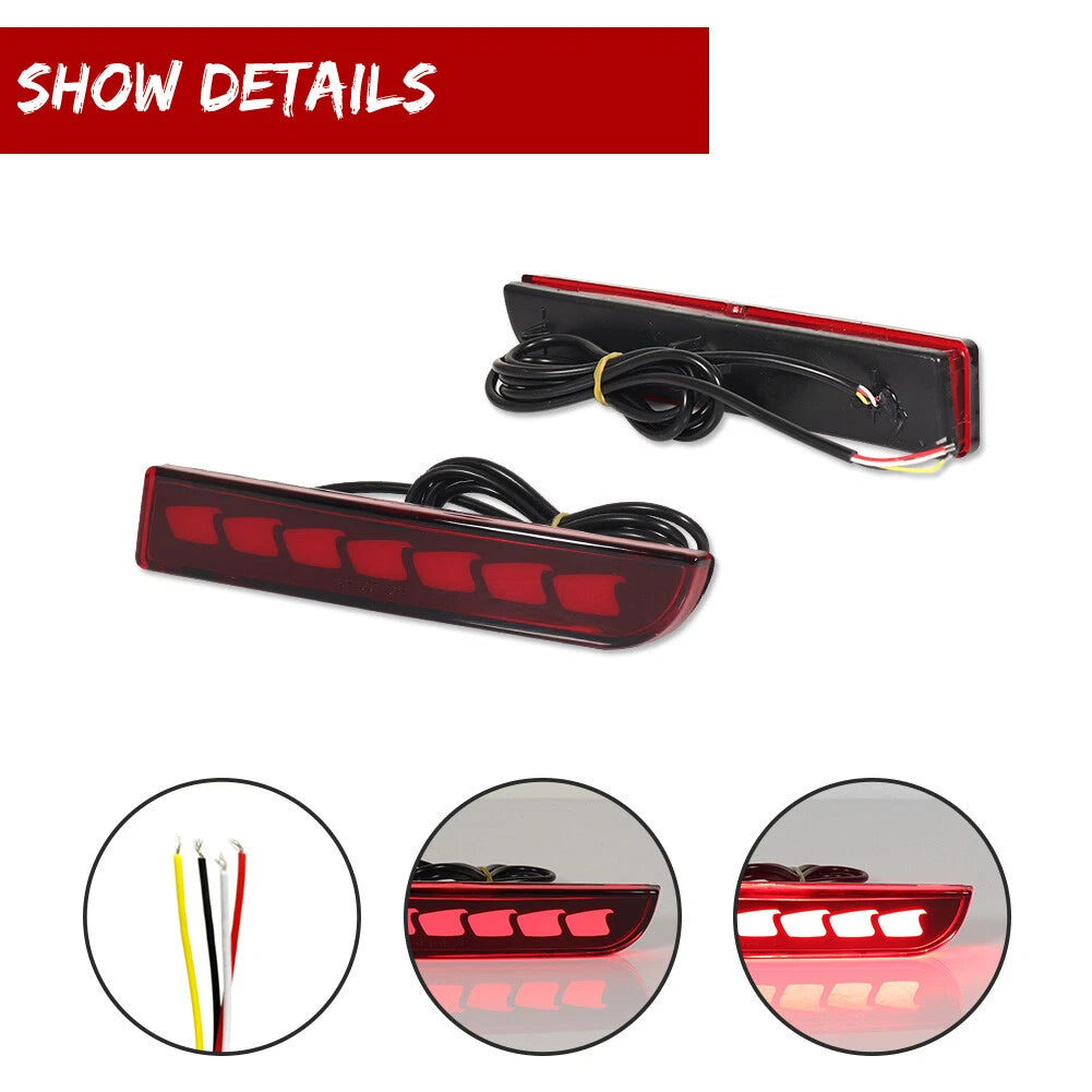 LED Rear Brake Tail Light with Sequential Turn Signal for Mitsubishi Lancer Evo