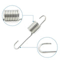 2 x 8cm Silver Tone Motorcycle Brake Pedal Return Springs for CG125