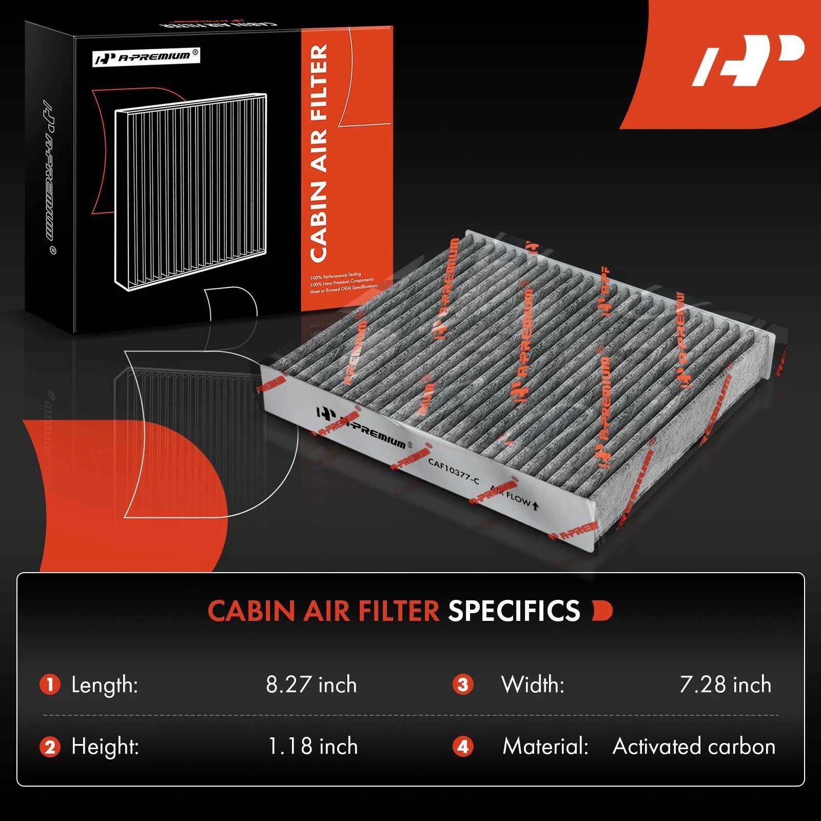 2X Activated Carbon Cabin Air Filter for Saab 9-2X (2005-2006)