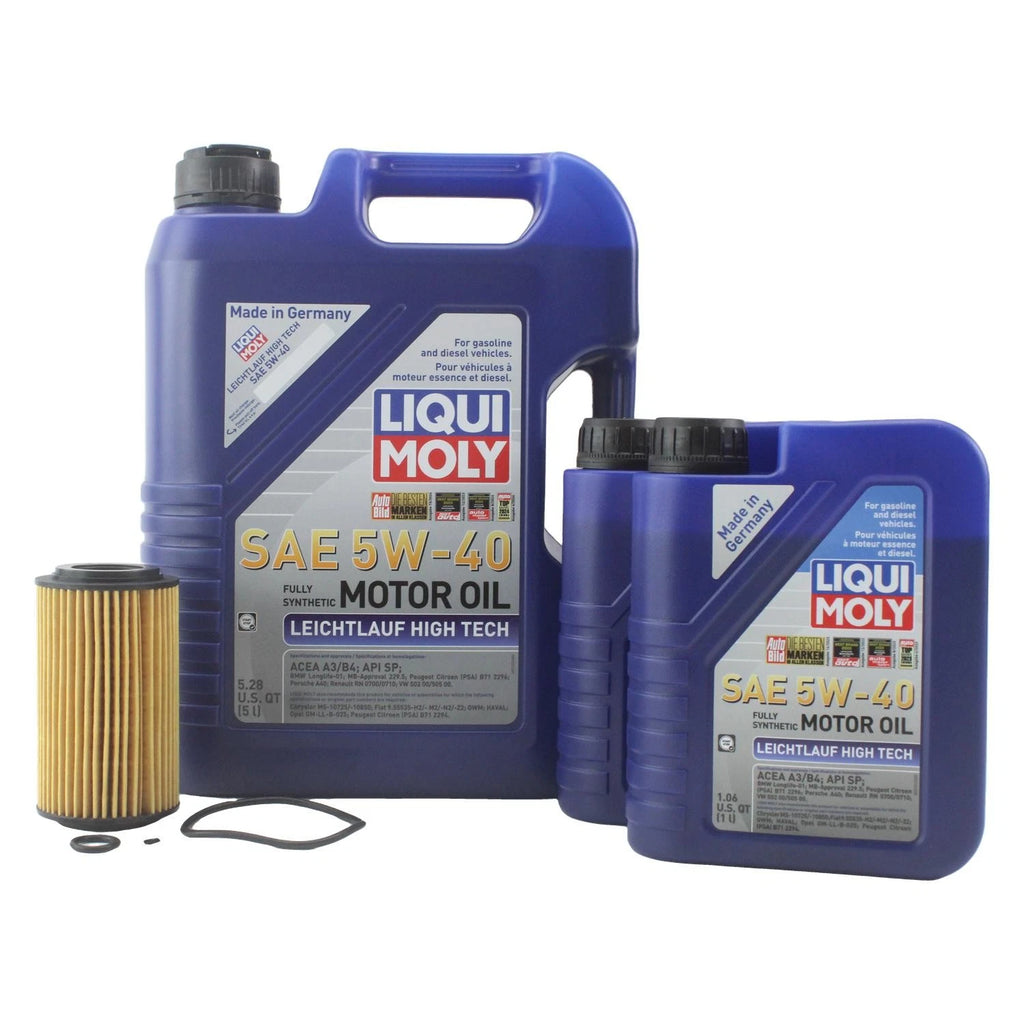 Oil Change Kit for Mercedes M272 (7L Liqui Moly 5W-40, Mahle)