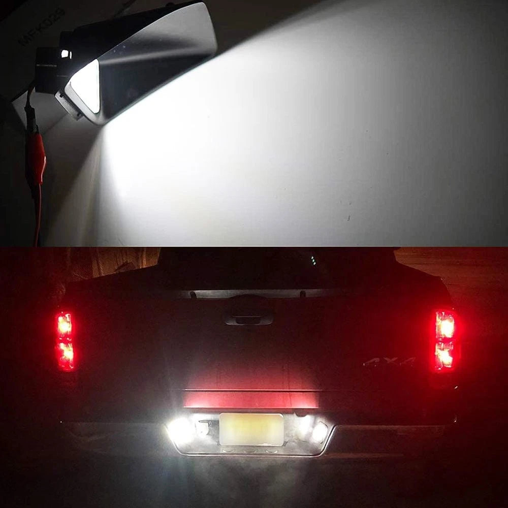 2X White LED 18-SMD License Plate Lights for