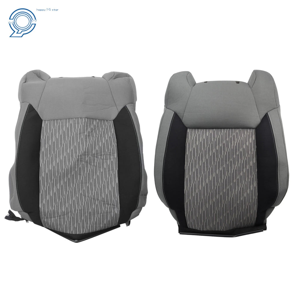 Set of 2 Seat Covers for Toyota Tundra (2014–2021) Cloth Gray/Black
