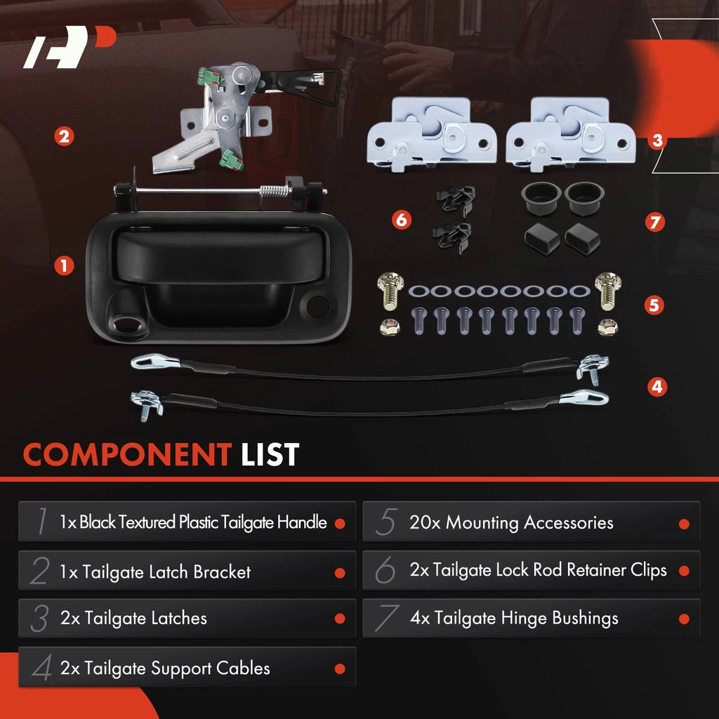 Tailgate Hardware Rebuild Kit with Latch for Ford F-150