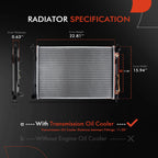 Radiator with Oil Cooler for Kia Soul (2010–2011)