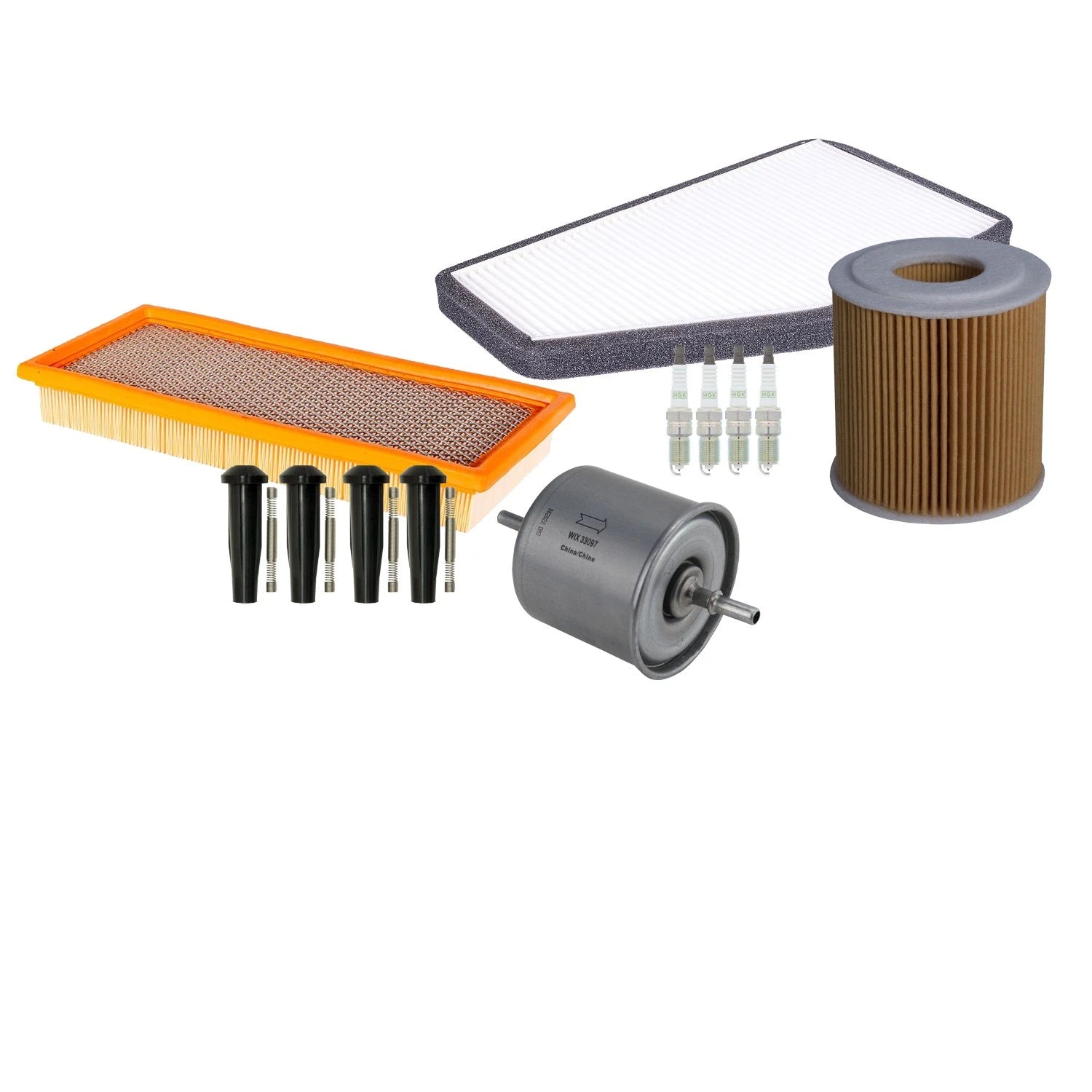 Tune Up Kit with 4 Spark Plugs & Boots for Ford Escape/Mariner/Tribute (2001–2012)