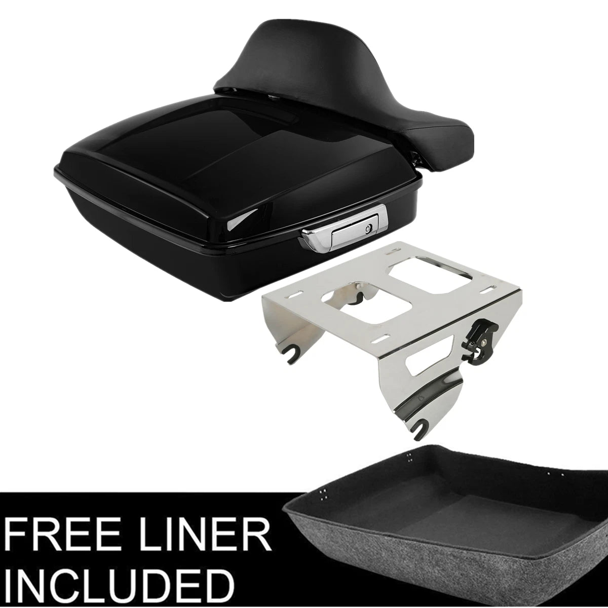 Chopped Trunk Pad Solo Mount Rack for Harley Electra Road Glide (2014–2026)