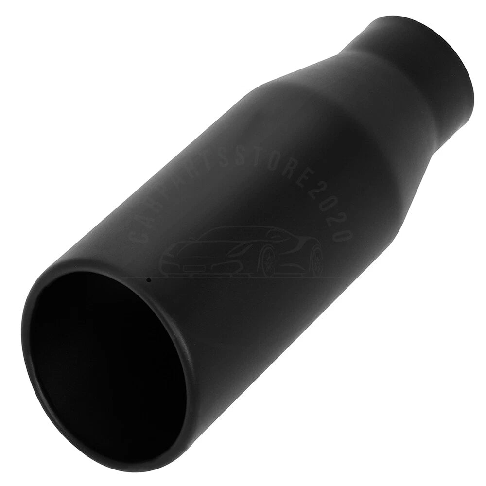 4" Inlet 6" Outlet 15" Long Black Stainless Steel Exhaust Tip for Trucks