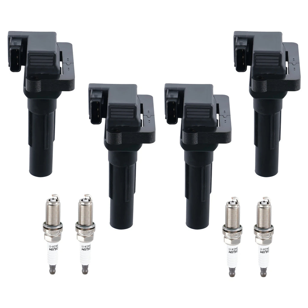 Ignition Coils & Spark Plugs Set for 2010–2012 Subaru Legacy 2.5L Turbo H4