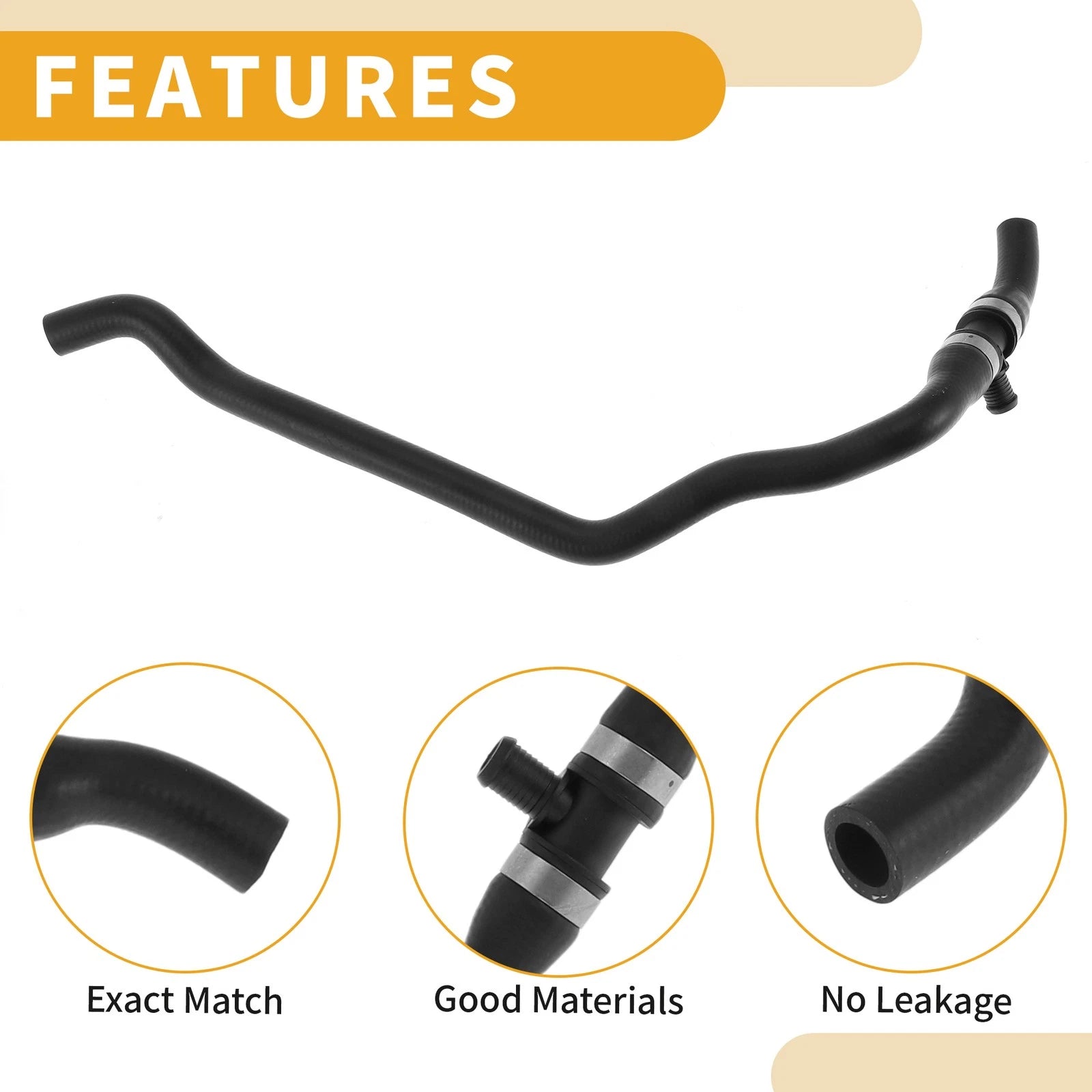 Radiator Hose for BMW X5 (2011–2013), X6 (2011–2014) No. 11537589949 Rubber