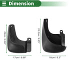 Mud Flaps Splash Guards for Hyundai Elantra (2002–2007) W/ Mounts