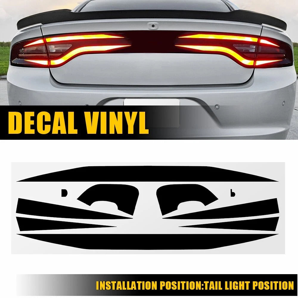 Black Race Track Tail Light Overlay for Dodge Charger (2015–2023)