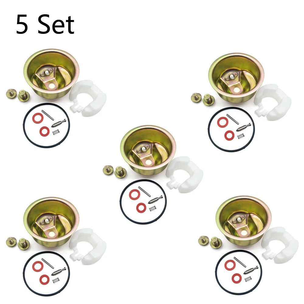 Set of 5 Carburetor Needle Bowl Float Gasket Assembly for Honda GX270 GX340 GX390