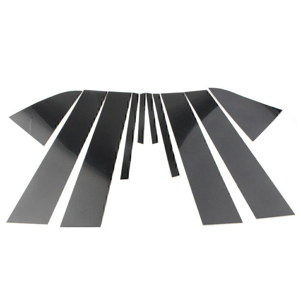 10 x Black PC Pillar Posts Door Trim Covers for Chevrolet Cruze (2011-2015)